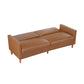 Corbett Camel Faux Leather Sleeper Sofa