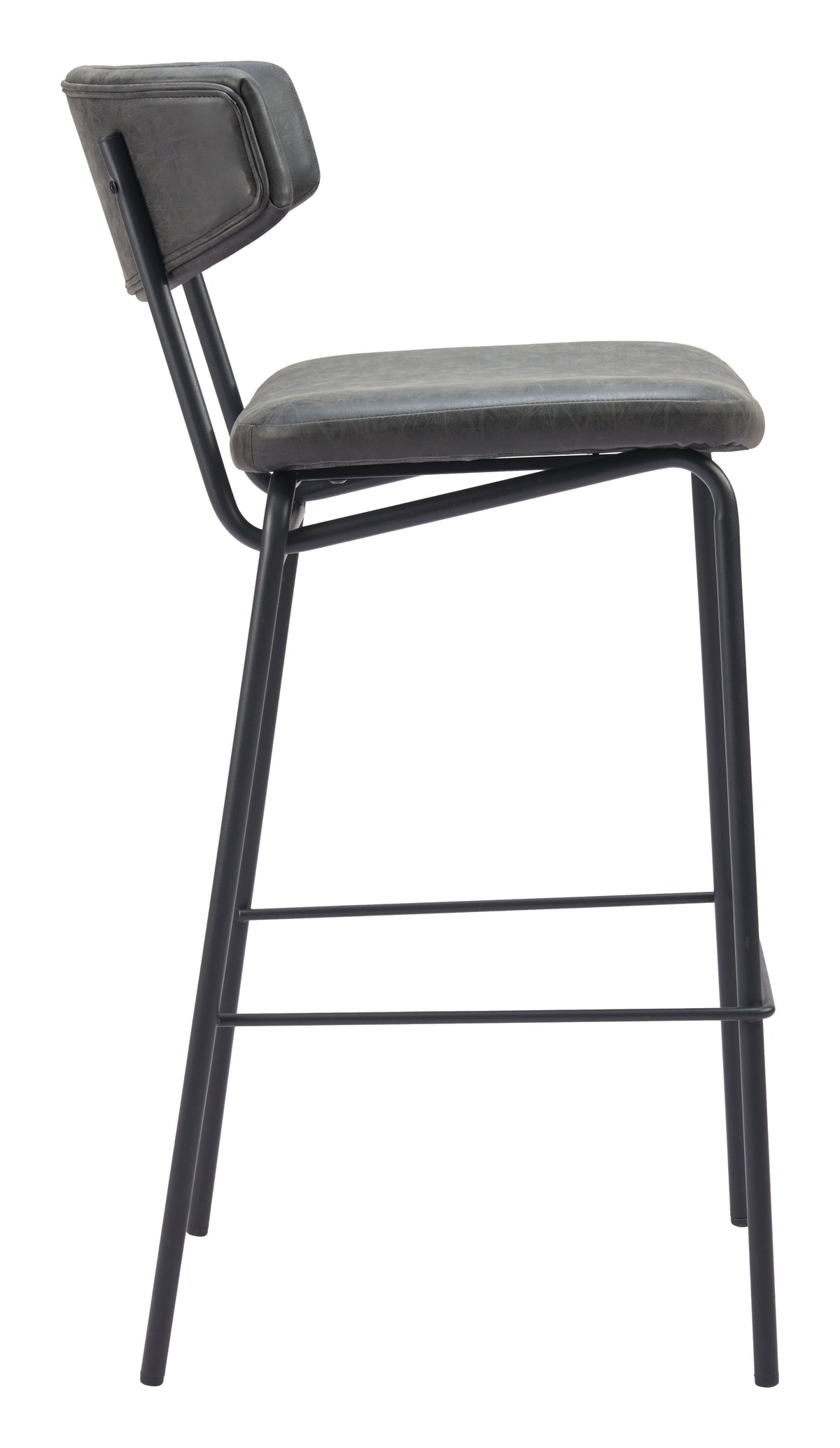 Charon Barstool (Set of 2) in Vintage Black