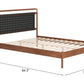 Netz Black & Walnut Queen Bed