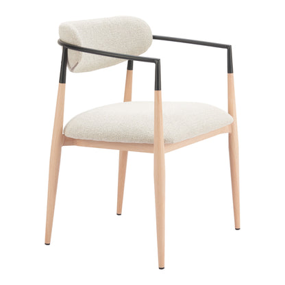 Equinox Oyster Gray & Natural Dining Chair