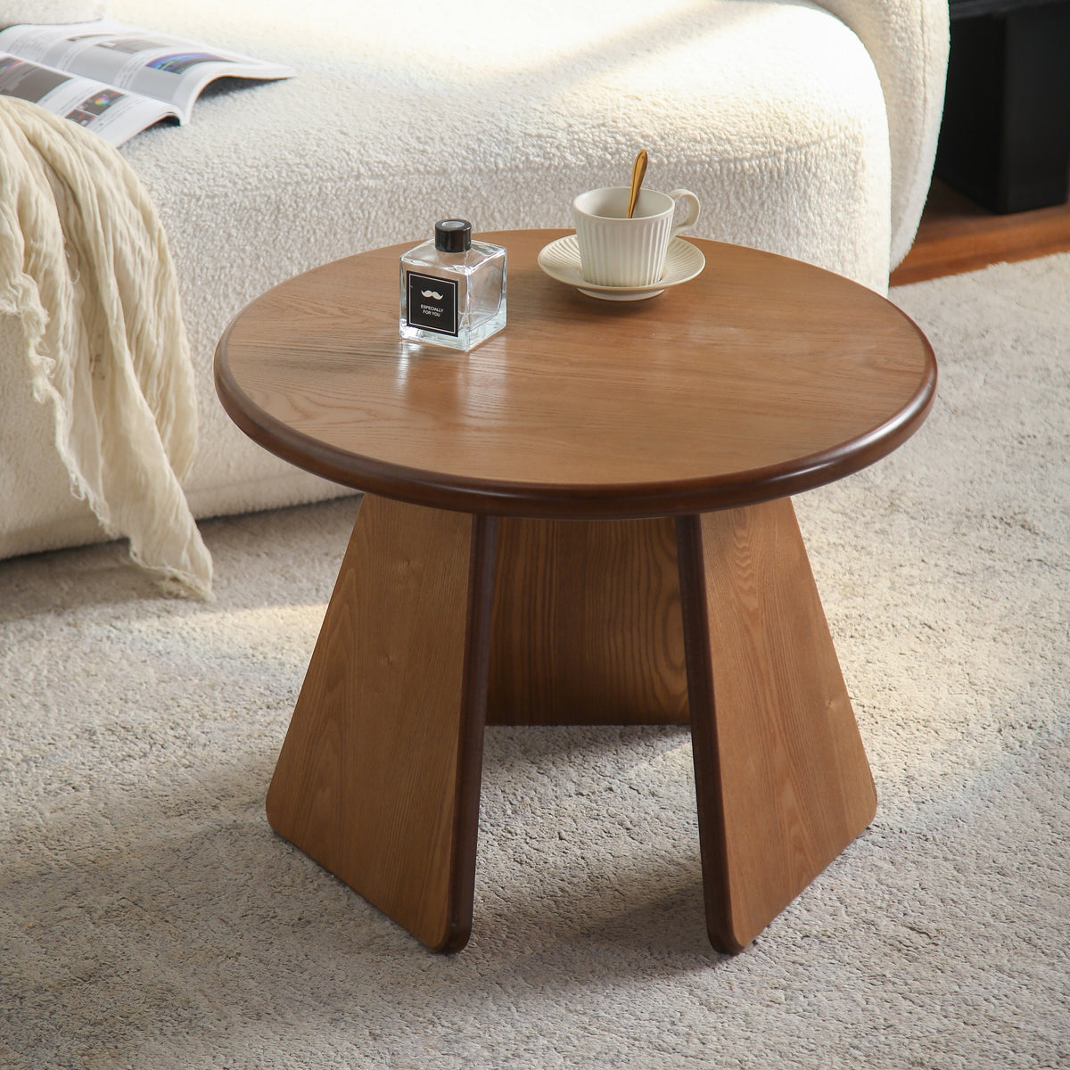 Keeva Round Wood Side Table