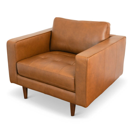 Catherine MCM Leather Lounge Chair