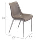 Magnus Dining Chair (Set of 2) in Brown & Silver