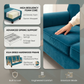 Augusta Sofa – Made in USA, Custom Fabric Options, 83" Classic Design - Velvet Antique Peacock - Velvet (12)
