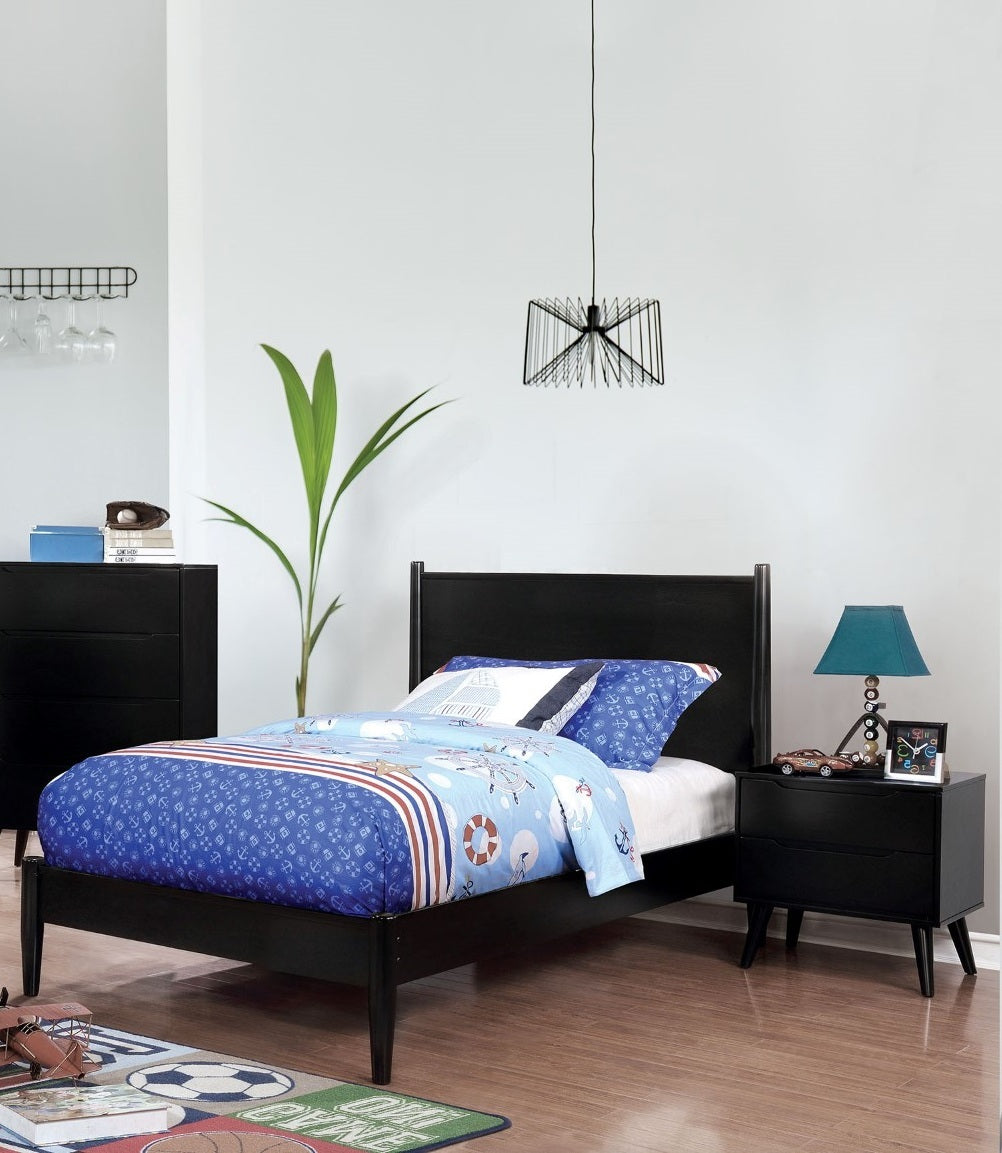 Henrik Mid-Century Wood Platform Bedroom Set