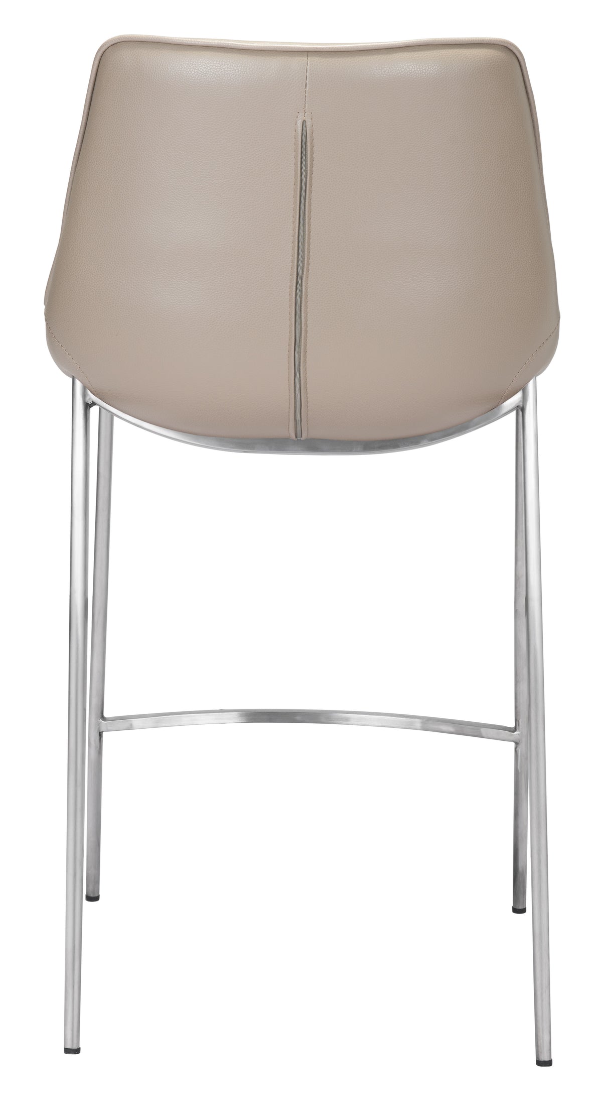 Magnus Counter Stool (Set of 2) in Brown & Silver
