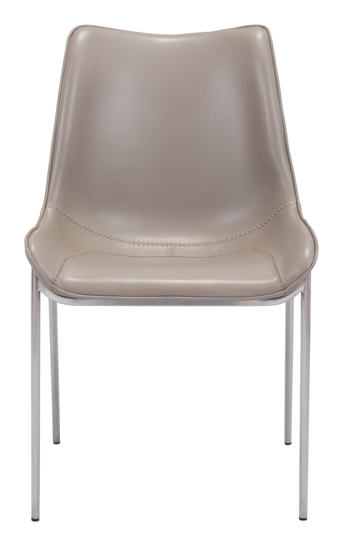 Magnus Dining Chair (Set of 2) in Brown & Silver