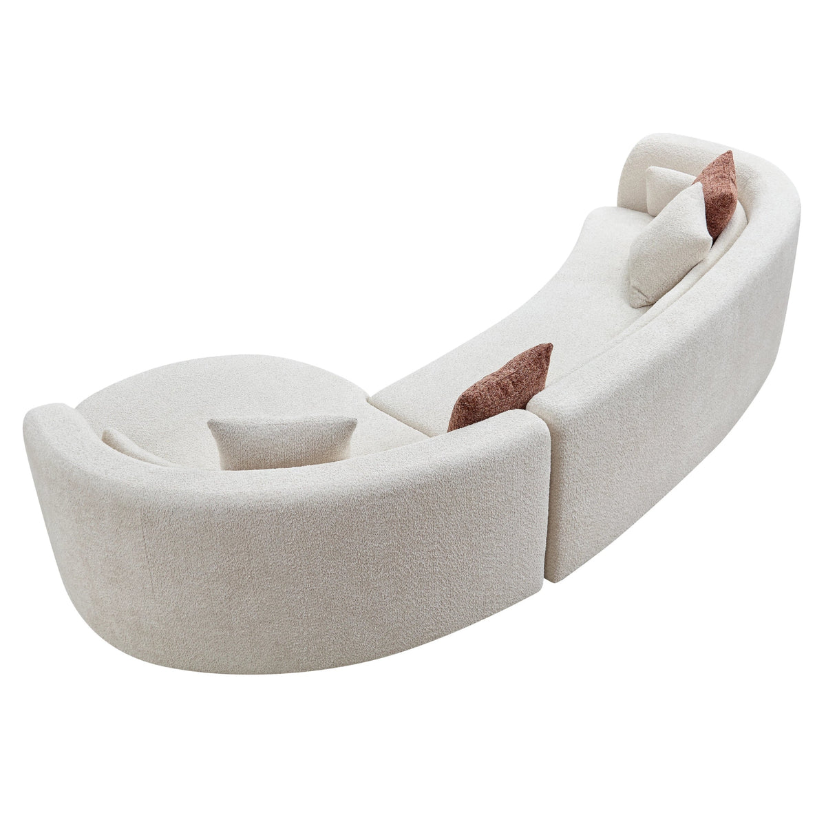 Odile Curved Boucle Sectional
