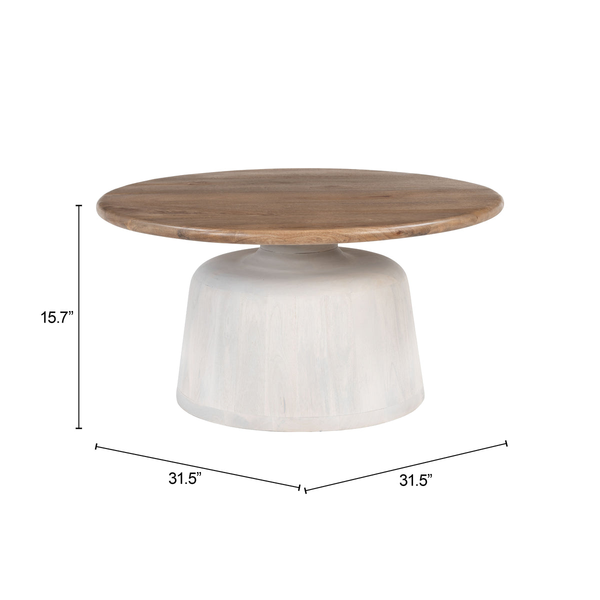 Goblet Brown & White Coffee Table