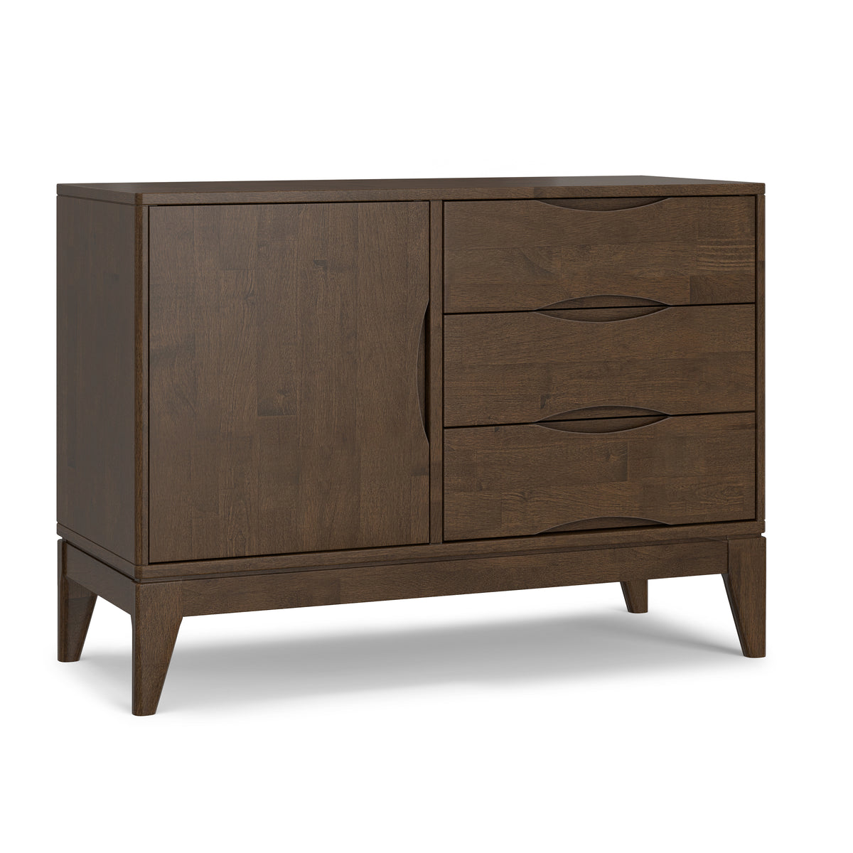 Harper Walnut Brown Rubber Wood Sideboard