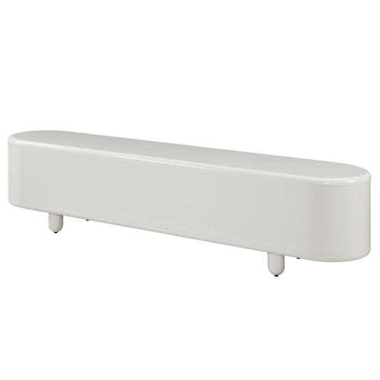 Keely White High Gloss TV Stand
