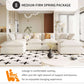 Modern Plush U-Shape Modular 2 Ottoman Sofa Sectional 134" (2 Colors)