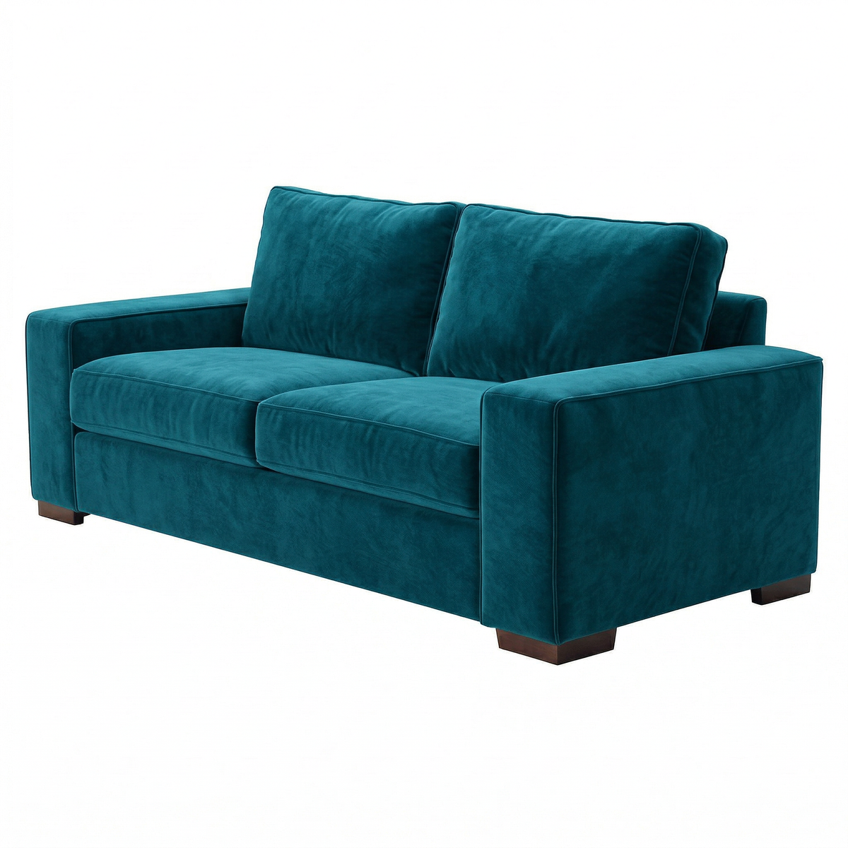 Modena Sofa 92" – Made in USA Square-Arm Sofa (7 Fabrics) - Hepburn Teal - Fabric (5)