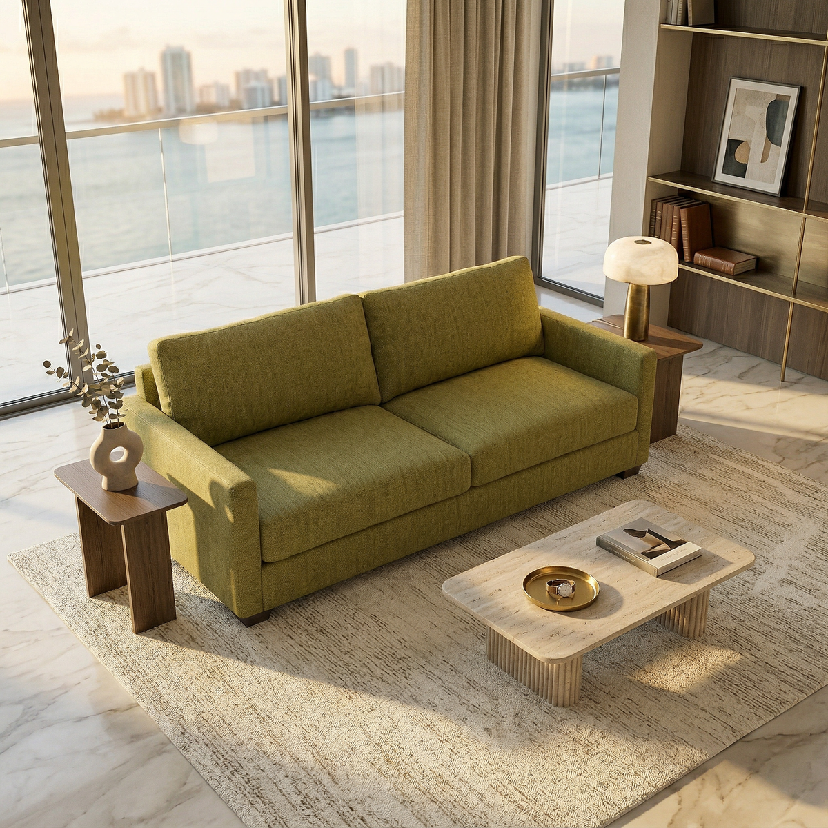 Damon American-Made Sofa – 92" Custom-Fabric Sofa - Notion Appletini - Fabric (4)