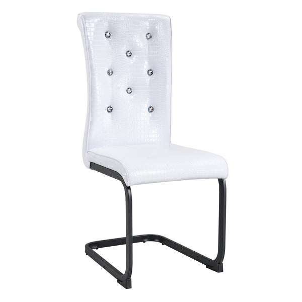 Kinsey White Faux Leather Dining Chairs – 39.6