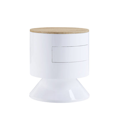 Otith White Wood Accent Table