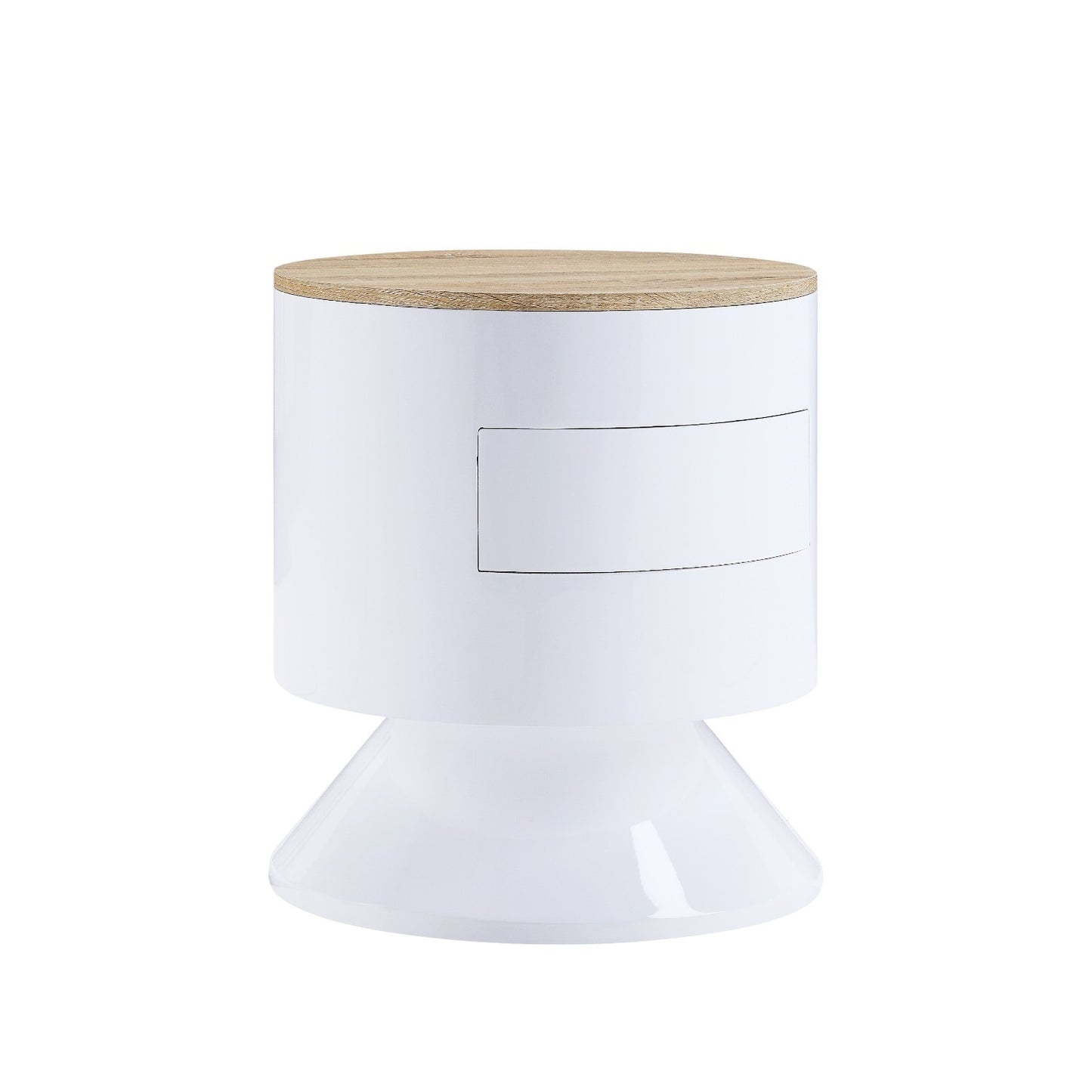 Otith White Wood Accent Table