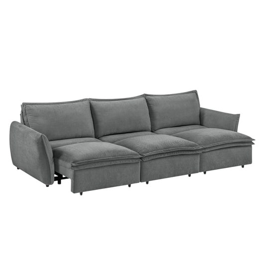 Eaden Gray Chenille Sleeper Sofa – 119"W Sleeper Sofa