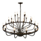 Daxton Black Iron 24-Light Chandelier 39.3 inch