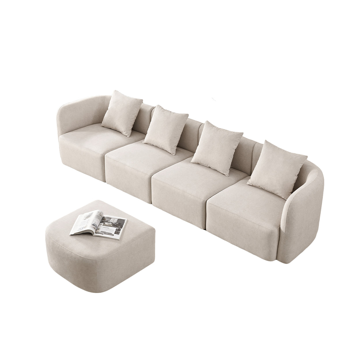 Gaia Velvet Modular Sectional