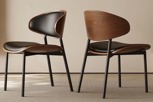 Yarrow Black Faux Leather Dining Chair