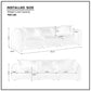 Modern Deep Seated Plush Cushion Sofa 102' (2 Colors)