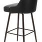 Keppel Swivel Barstool in Black & Bronze
