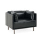 Faux Leather MCM Lounge Chair (3 Colors)