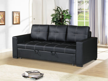 Marisela Black Faux Leather Sofa – Sofa
