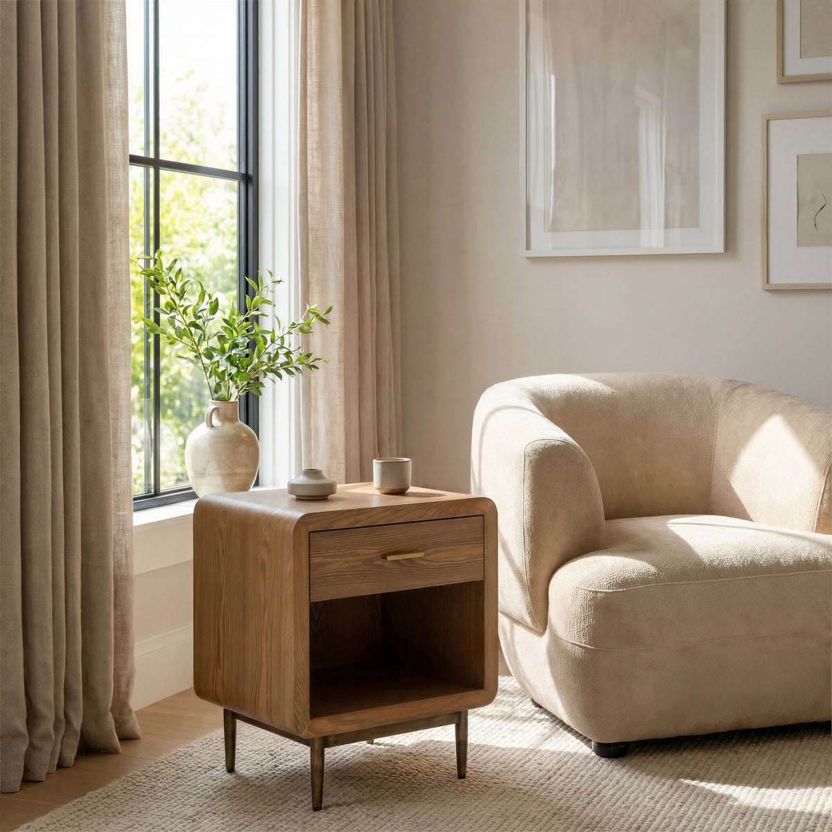 Bekker Golden Beige Accent Chair