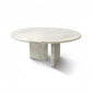 Vesna Marble Round Coffee Table in Snow Mountain White, 27.6" Round