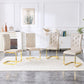 Kinsey Beige, Gold Legs, Set of 4