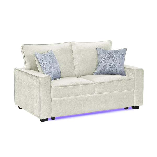 Rita Beige Fabric Loveseat – 63
