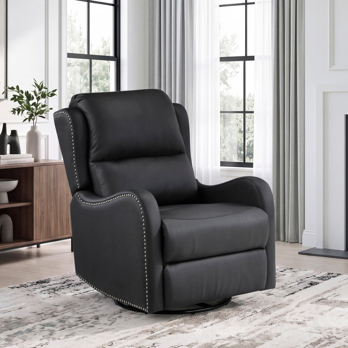 Alaric Leather Glider Recliner