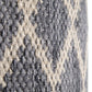 Edgeley 18 inch Wide Round Pouf in Grey and Natural Handwoven Jute and Cotton – view 3
