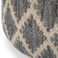 Edgeley 18 inch Wide Round Pouf in Grey and Natural Handwoven Jute and Cotton – view 4