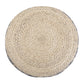 Edgeley 18 inch Wide Round Pouf in Grey and Natural Handwoven Jute and Cotton – view 5