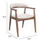 Goka Beige & Walnut Dining Chair