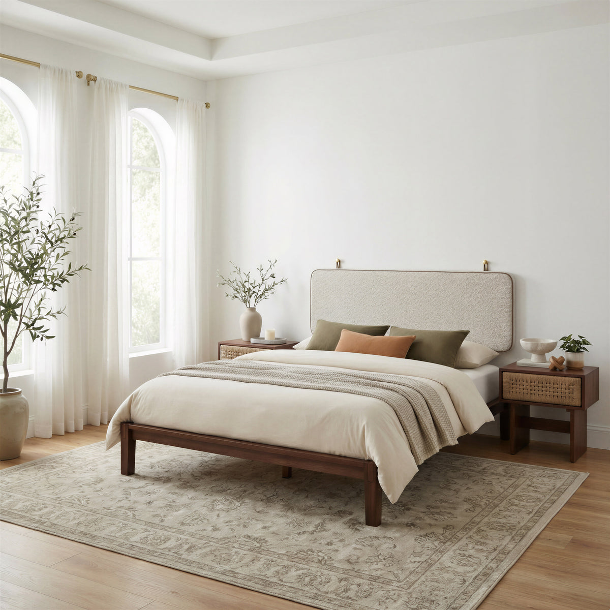 Amaria Natural & Walnut Nightstand