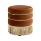 Edward Burnt Orange Velvet Ottoman – 17.5" Round Ottoman