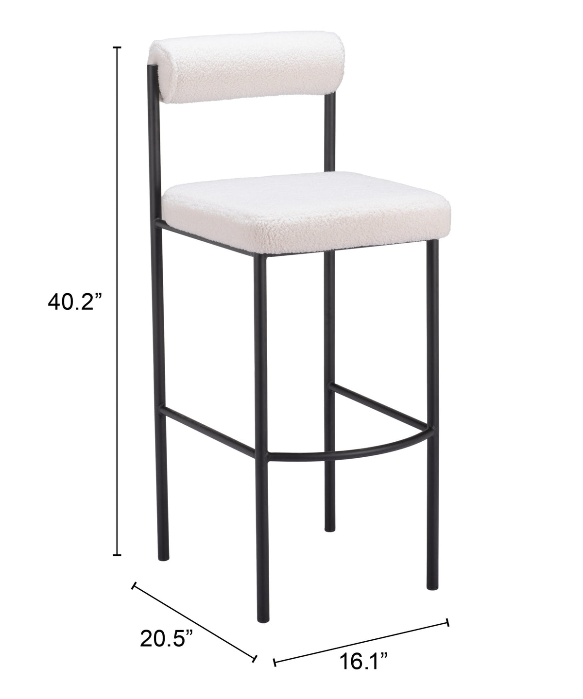 Livorno Ivory Barstool (Set of 2)