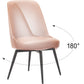 Keppel Swivel Dining Chair (Set of 2) in Brown