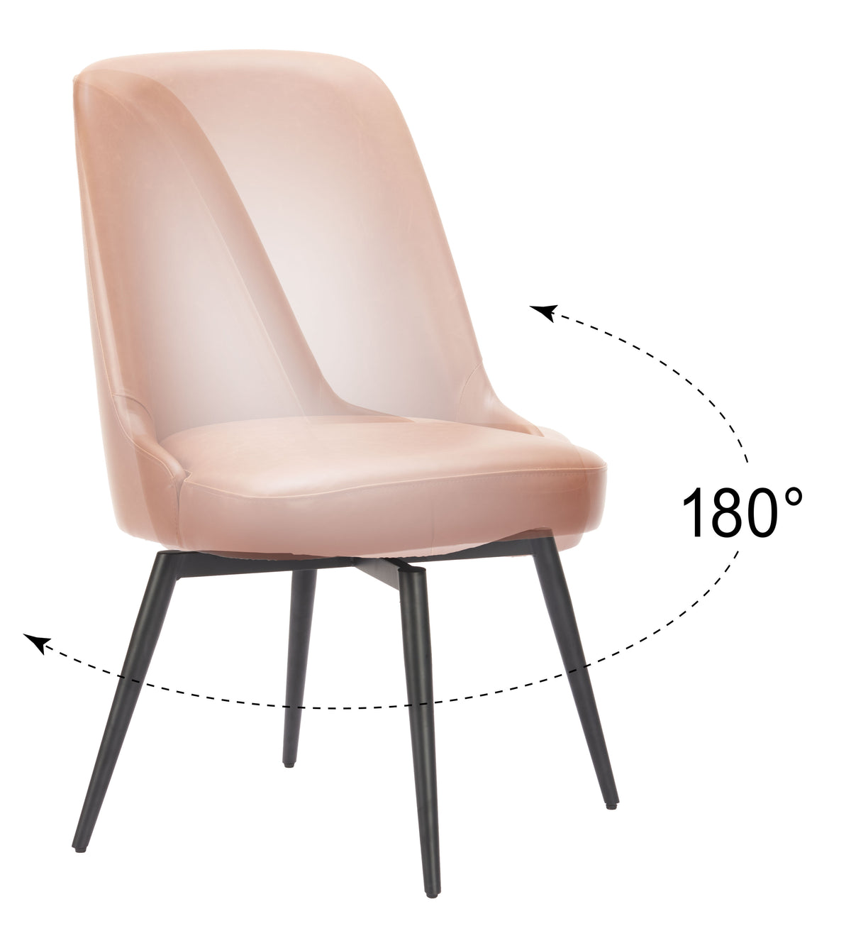 Keppel Swivel Dining Chair (Set of 2) in Brown