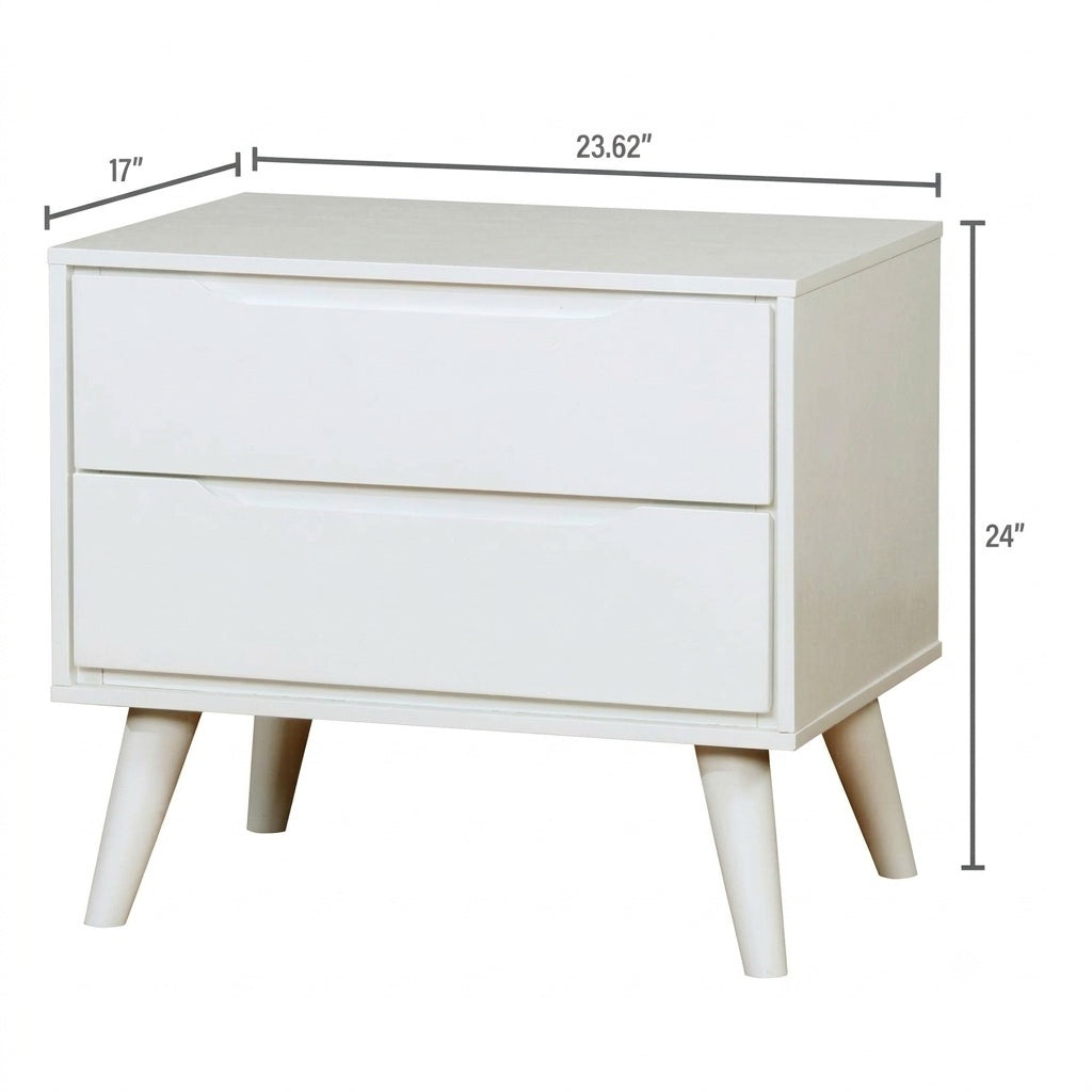 Liesel Mid-Century Wood Nightstand