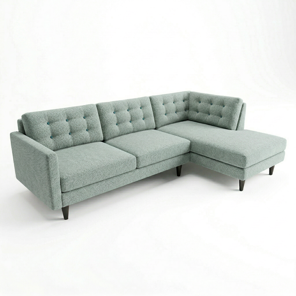 Talmadge Sectional Sofa – 120" L-Shaped, Made in USA - Leslie Robins Egg - Fabric (9)