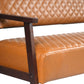Belden Diamond-Quilted Faux Leather Bench