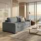 Modena Sofa 92" – Made in USA Square-Arm Sofa (7 Fabrics) - Leslie Peacock - Fabric (2)