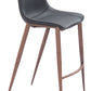 Magnus Barstool (Set of 2) in Black & Walnut