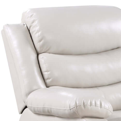 Eilbra PU Leather Power Motion Recliner (2 Color Options) close-up of plush, modern design and comfortable cushioning