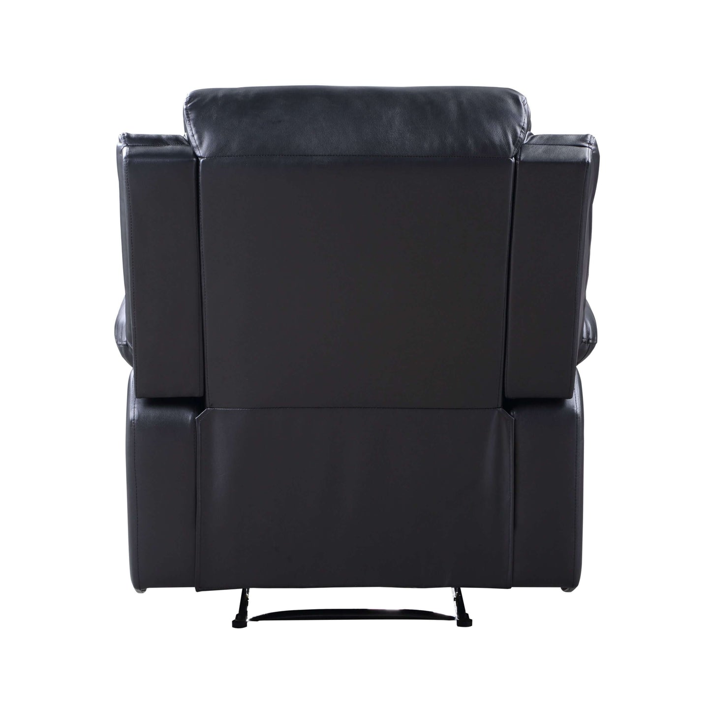 Eilbra PU Leather Power Motion Recliner (2 Color Options) back view with sleek faux leather upholstery.